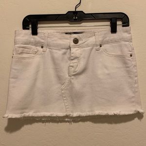 White Jean BDG Skirt